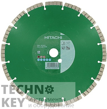 Диск алмазный Hitachi 350х3,2х20/25,4; сегментир., универсальный, премиум качес Диск алмазный Hitachi 350х3,2х20/25,4; сегментир., универсальный, премиум качес фото