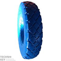 Колесо PU 3.25/3.00х80 D20 бескамерное СИНЕЕ ЭКОНОМ фото