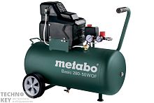 Metabo Basic 280-50 W OF Компрессор безмасл,1.7кВт,50л 601529000 фото