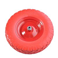 Колесо для строительной тачки PU 4.80/4.00х80 D16/12 бескамерное фото