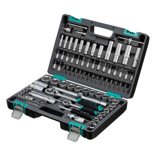 Набор инструментов STELS, 1/2", 1/4", CrV, пластиковый кейс 94предм. Набор инструментов STELS, 1/2", 1/4", CrV, пластиковый кейс 94предм. фото