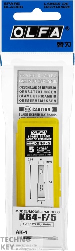 Зубилообразное лезвие, OLFA, OL-KB4-F/5 Зубилообразное лезвие, OLFA, OL-KB4-F/5 фото