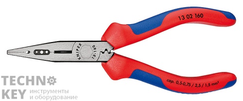 Плоскогубцы для электрика, 160 мм, KNIPEX 13 02 160 KN-1302160 Плоскогубцы для электрика, 160 мм, KNIPEX 13 02 160 KN-1302160 фото
