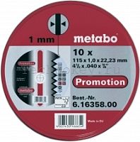 Metabo Круг отр.нерж.115x1,0x22 A60R 10 шт.в мет.коробке 616358000 фото