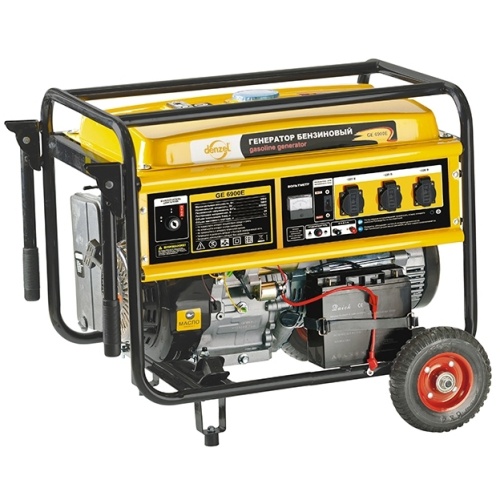 Генератор бензиновый GE 6900E, 5,5 кВт, 220В/50Гц, 25 л, электростартер DENZEL Генератор бензиновый GE 6900E, 5,5 кВт, 220В/50Гц, 25 л, электростартер DENZEL фото