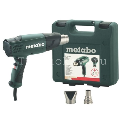 Metabo H 16-500 Фен 1600 вт, в кейсе,2 насадки 601650500 Metabo H 16-500 Фен 1600 вт, в кейсе,2 насадки 601650500 фото