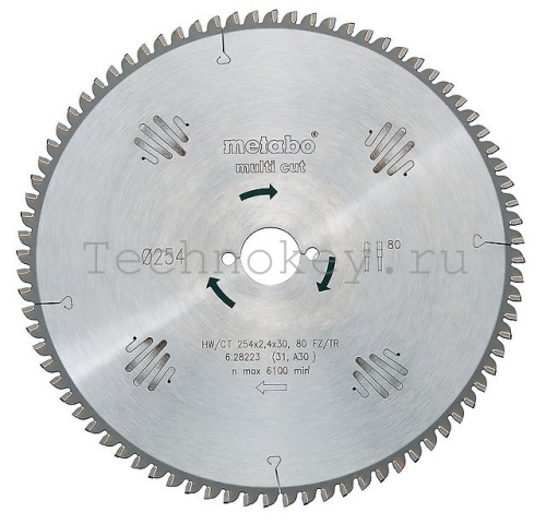 Metabo Пильный диск 210х30мм,60WZ,5нег 628079000 Metabo Пильный диск 210х30мм,60WZ,5нег 628079000 фото