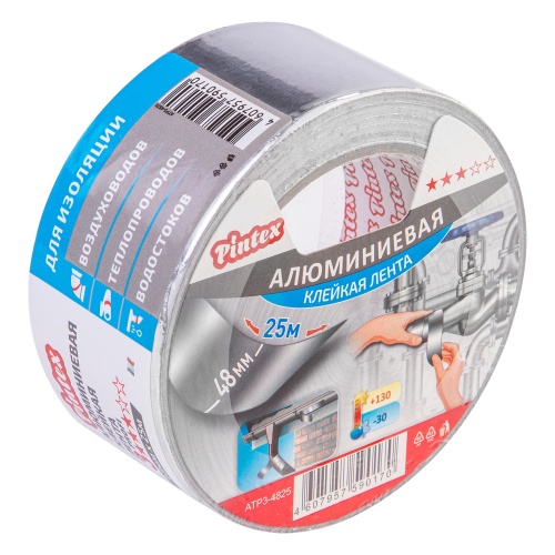 Скотч алюминевый PINTEX 48мм х 25м Скотч алюминевый PINTEX 48мм х 25м фото