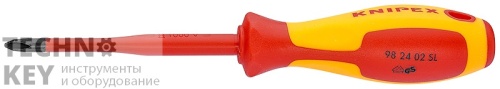 Тонкая отвертка для винтов с крестообразным шлицем Phillips PH2 KNIPEX 98 24 02 SL KN-982402SL Тонкая отвертка для винтов с крестообразным шлицем Phillips PH2 KNIPEX 98 24 02 SL KN-982402SL фото