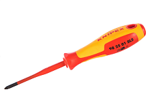 Тонкая отвертка для винтов с шлицем PlusMinus PZ KNIPEX 98 25 01 SLS KN-982501SLS фото
