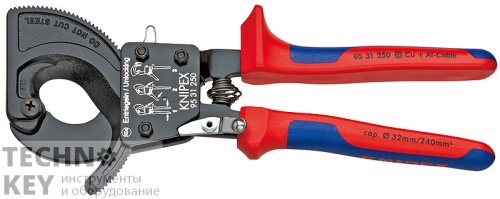 Резак для кабелей (по принципу трещоточного ключа) KNIPEX 95 31 250 KN-9531250 Резак для кабелей (по принципу трещоточного ключа) KNIPEX 95 31 250 KN-9531250 фото