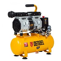 Безмасляный компрессор DENZEL DLS650/10 650 Вт, 120 л/мин, ресивер 10 л 58021 фото