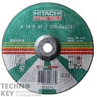 Диск шлифовальный (зачистной) Hitachi-Луга по металлу 230  Х 6 Х 22, 27 (14А) фото