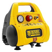 Компрессор воздушный Denzel PC 1/6-180, 1,1кВт, 180л/мин, 6л, безмасляный фото