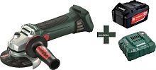 Аккумуляторная угловая шлифмашина Metabo W18 LTX125 (1х4 Амп) T0333 фото