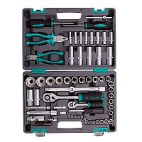 Набор инструментов STELS, 1/2", 1/4", CrV, пластиковый кейс 69 предм. фото