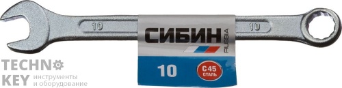 Ключ гаечный комбинированный, СИБИН, 27089-10 Ключ гаечный комбинированный, СИБИН, 27089-10 фото