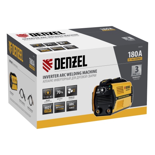 Аппарат инвертор. дуговой сварки Denzel DS-180 Compact 180А, ПВ 70% диам.эл. 1,6-4мм фото 6 Аппарат инвертор. дуговой сварки Denzel DS-180 Compact 180А, ПВ 70% диам.эл. 1,6-4мм фото фото 6