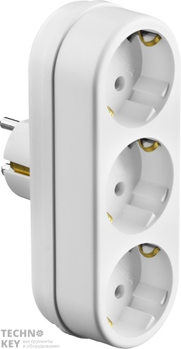 Разветвитель cсетевой. Тройник 220В, 16А, СИБИН, 55099-3 Разветвитель cсетевой. Тройник 220В, 16А, СИБИН, 55099-3 фото