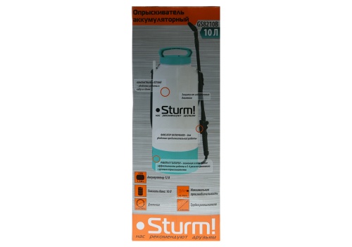 Опрыскиватель Sturm GS8210B садовый ранцевый аккумуляторный 10л Опрыскиватель Sturm GS8210B садовый ранцевый аккумуляторный 10л фото