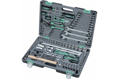 Набор инструмента 1/4", 1/2", CrV, S2, усиленный кейс, 119шт STELS 14112 Набор инструмента 1/4", 1/2", CrV, S2, усиленный кейс, 119шт STELS 14112 фото