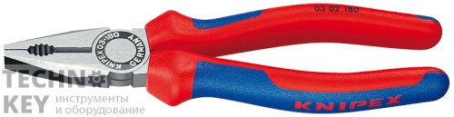 Плоскогубцы комбинированные, 160 мм, KNIPEX 03 02 160 KN-0302160 Плоскогубцы комбинированные, 160 мм, KNIPEX 03 02 160 KN-0302160 фото