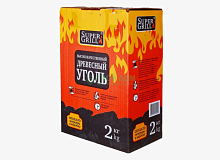 Уголь древесный SuperGrill короб 2 кг. фото