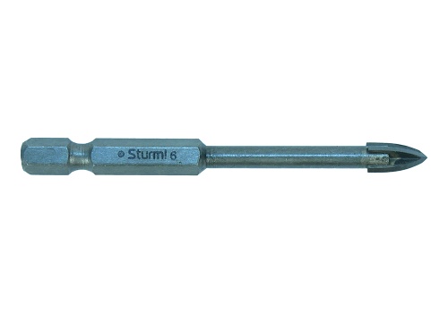 5380102 Сверло по стеклу и кафелю, d 6мм, ШЕСТИГРАННЫЙ хвостовик, 4 ГРАНИ, Sturm! фото 2 5380102 Сверло по стеклу и кафелю, d 6мм, ШЕСТИГРАННЫЙ хвостовик, 4 ГРАНИ, Sturm! фото фото 2