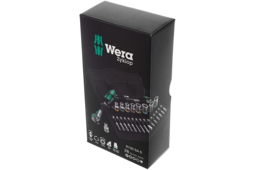 Набор WERA 8100 SA 6, Zyklop Speed с трещоткой, привод 1/4", метрический 004016 фото 4 Набор WERA 8100 SA 6, Zyklop Speed с трещоткой, привод 1/4", метрический 004016 фото фото 4