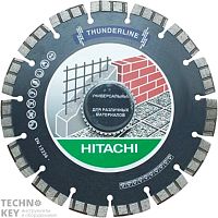 Диск алмазный Hitachi 125х2,2х22,2 THUNDERLINE сегментир., универсальный фото