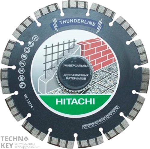 Диск алмазный Hitachi 125х2,2х22,2 THUNDERLINE сегментир., универсальный Диск алмазный Hitachi 125х2,2х22,2 THUNDERLINE сегментир., универсальный фото