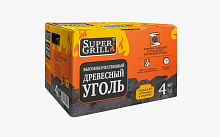 Уголь древесный SuperGrill короб 4 кг. фото