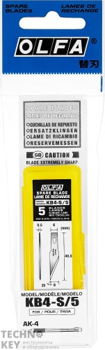 Остроконечное лезвие, OLFA, OL-KB4-S/5 Остроконечное лезвие, OLFA, OL-KB4-S/5 фото